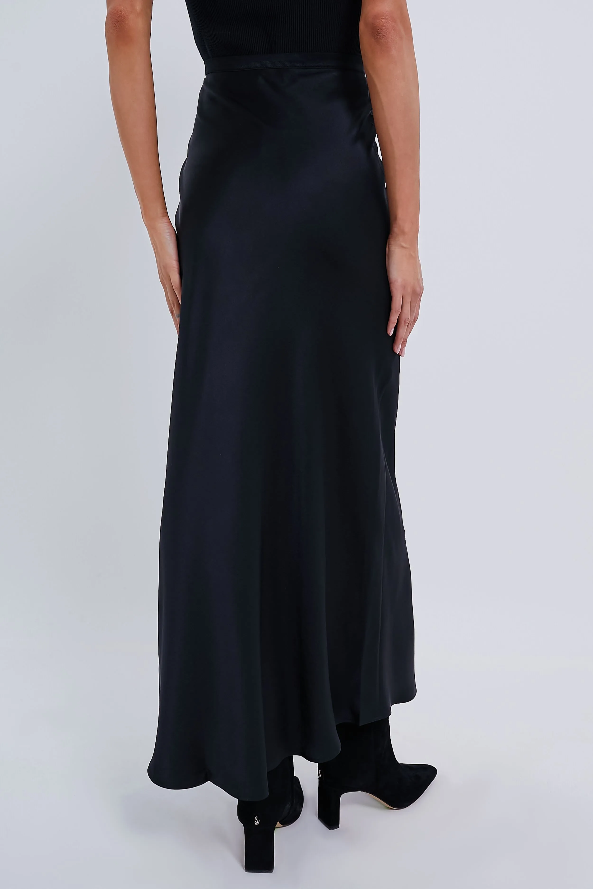 Black Bar Silk Maxi Skirt