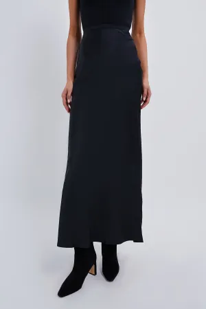 Black Bar Silk Maxi Skirt