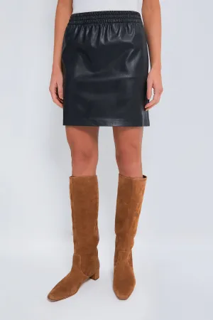 Black Vegan Leather Soto Skirt