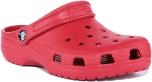 Crocs Classic Junior In Red For Kids