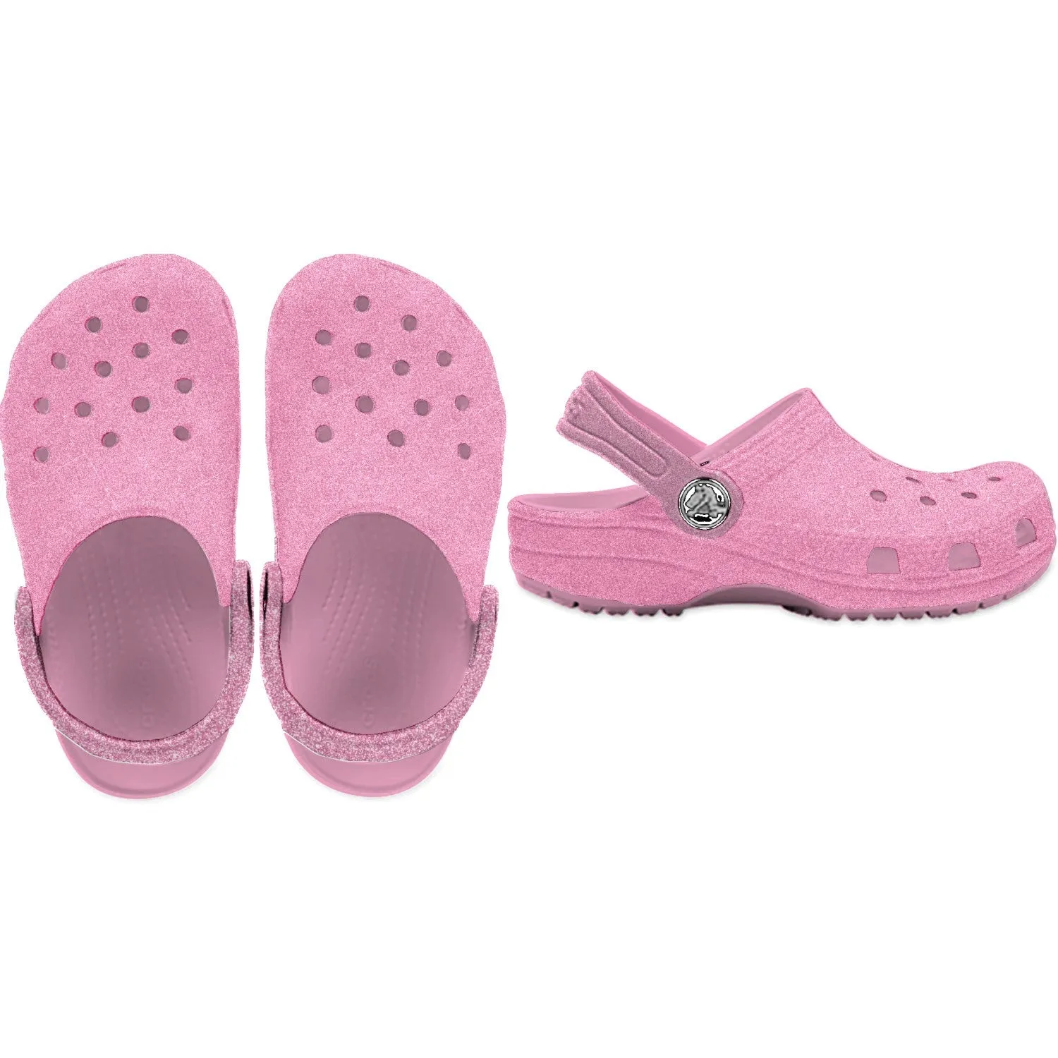 Crocs Pink Tweed Glitter Classic Glitter ClAnd