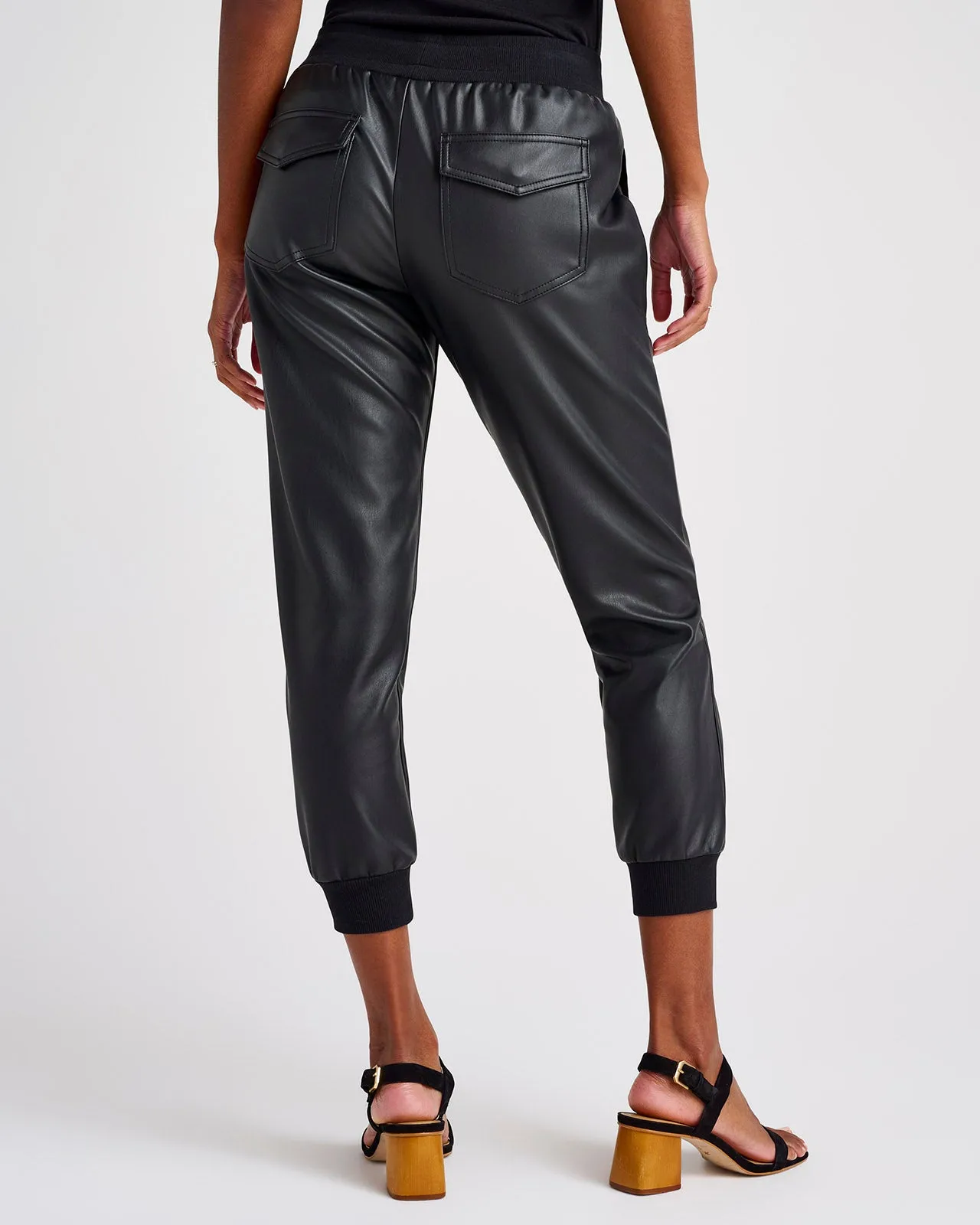 Faux Leather Jogger