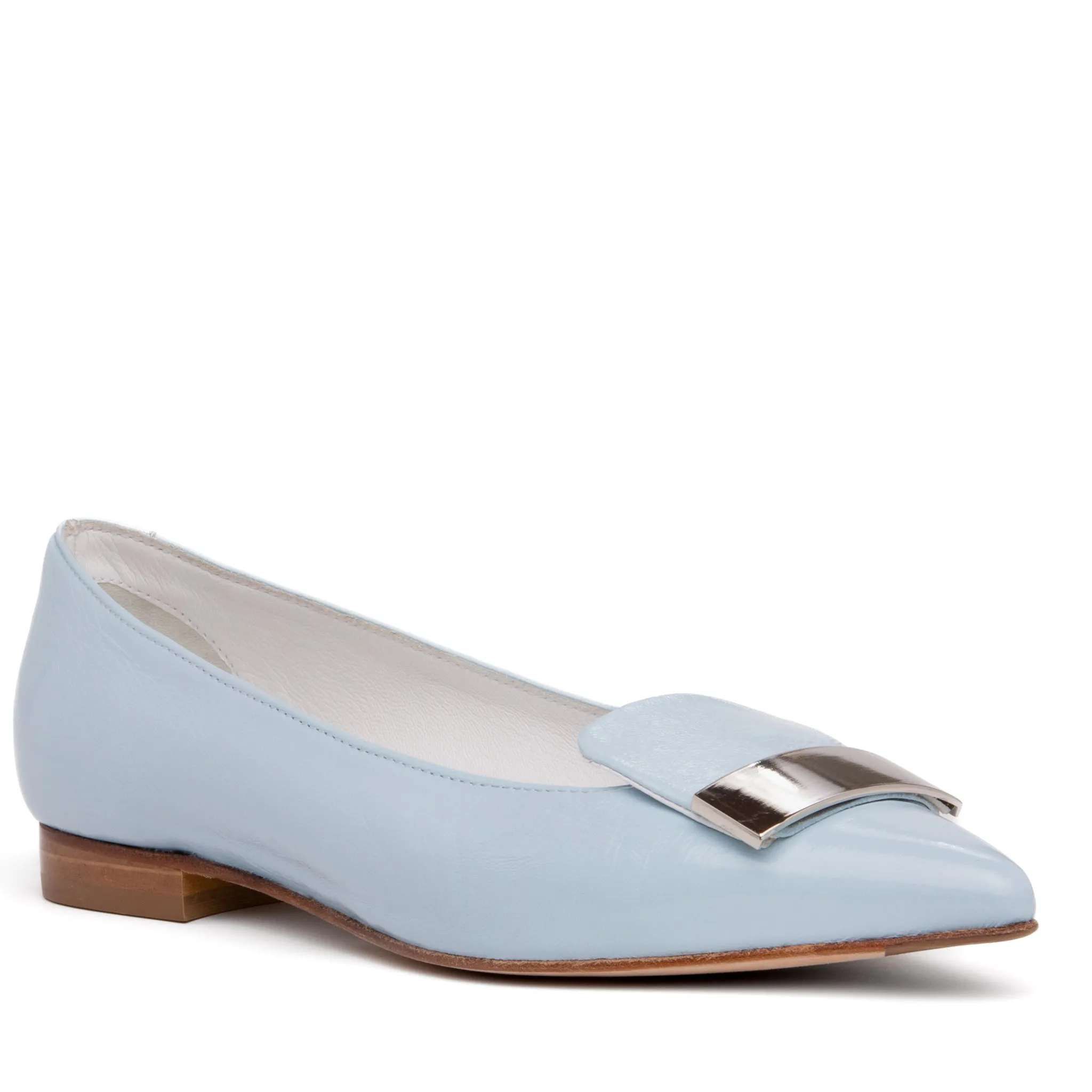 Fia Sky Blue Patent Leather Flat