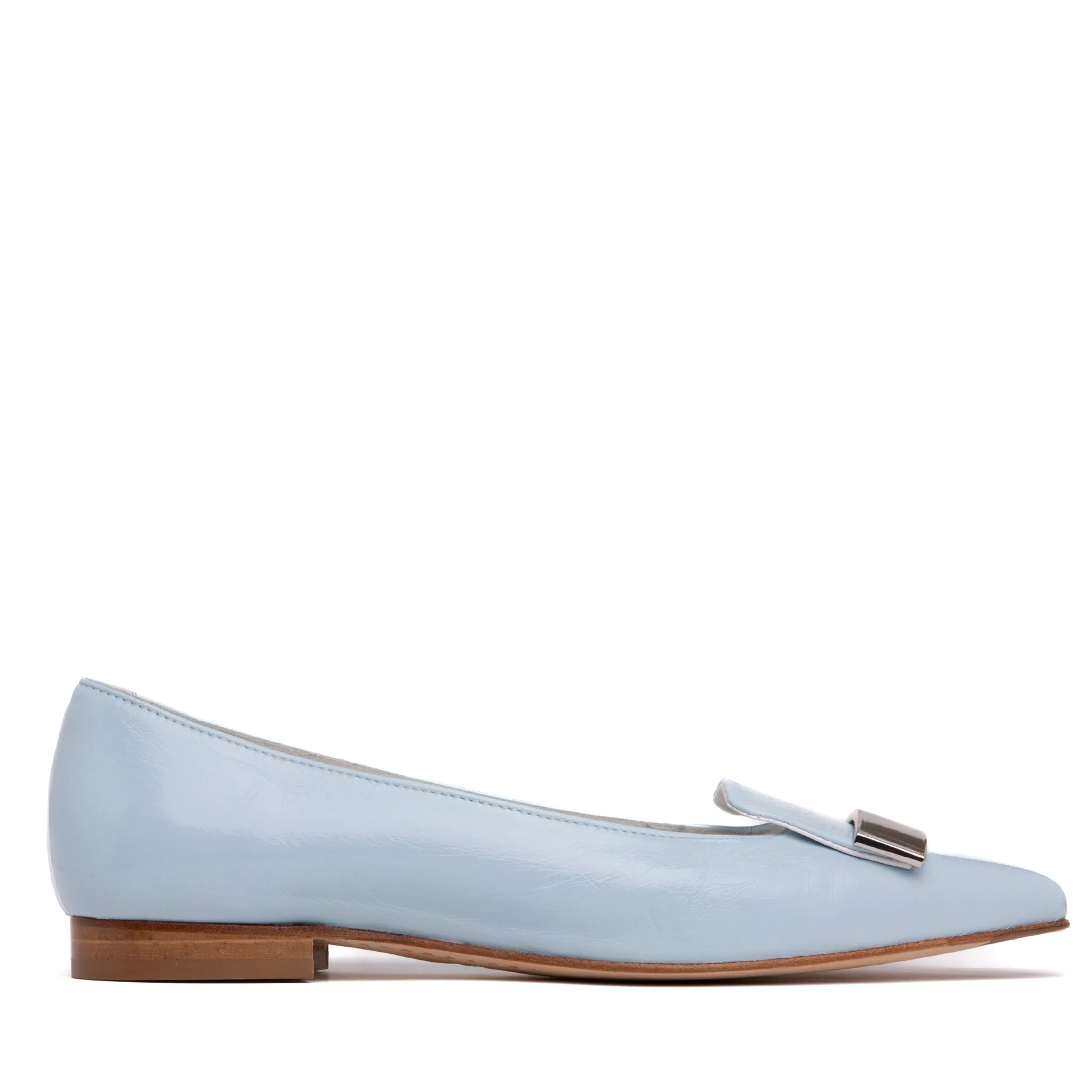 Fia Sky Blue Patent Leather Flat