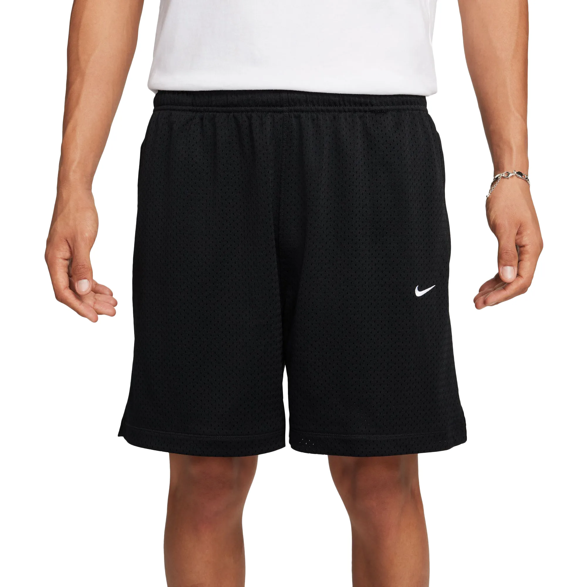 Nike Solo Swoosh Mesh Shorts Black/White FN3904-010