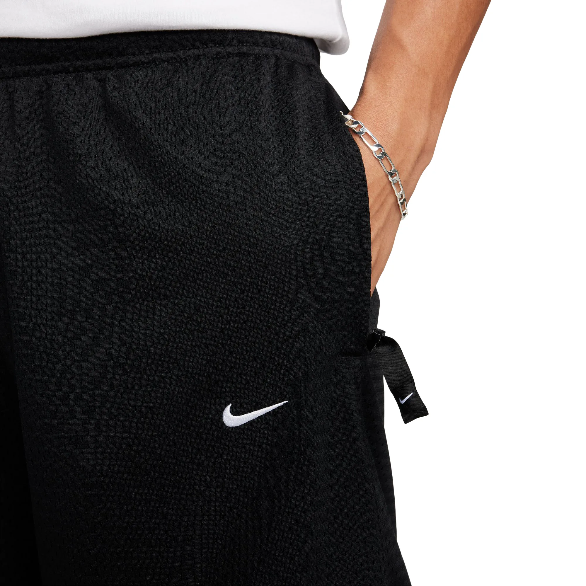 Nike Solo Swoosh Mesh Shorts Black/White FN3904-010