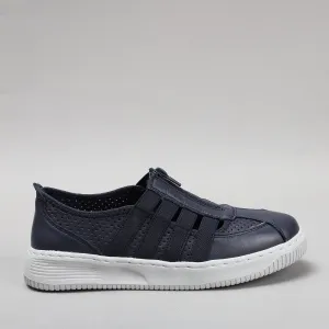 Nikki - Navy/Lt Grey Sole