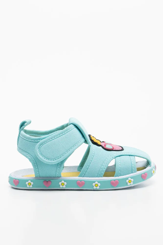 Pineapple Closed Foxing Sandal Aqua