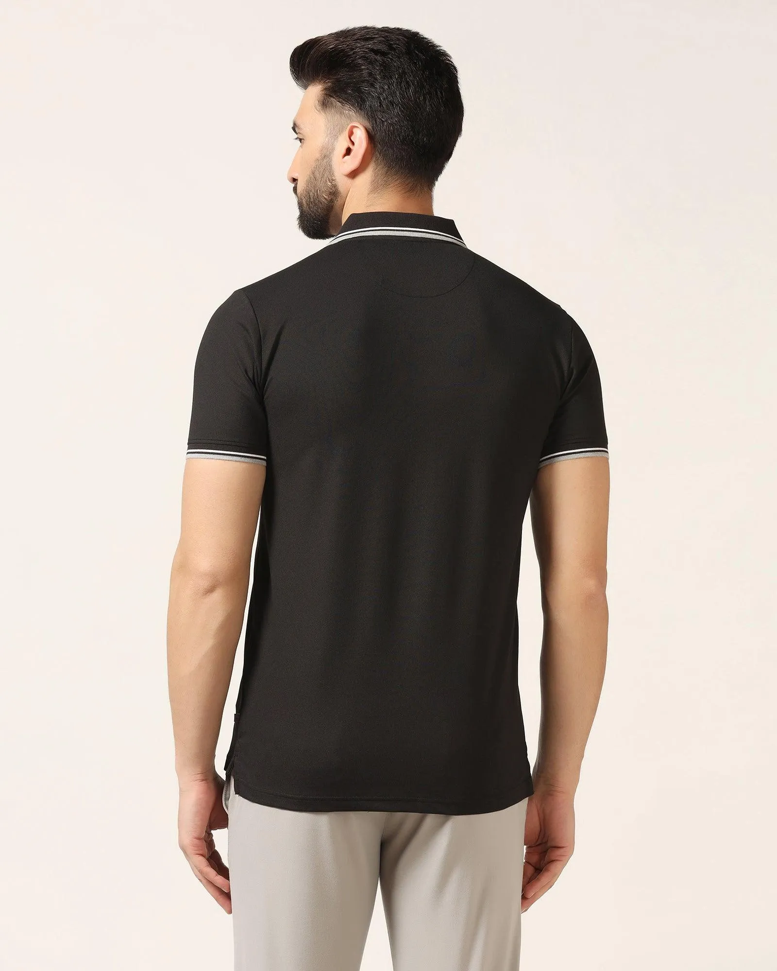 Polo Black Solid T-Shirt - Walter