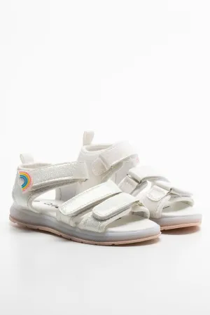 Rainbow Sandal White