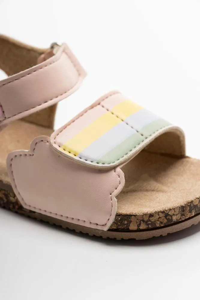 Rainbow Strap Sandal Pink