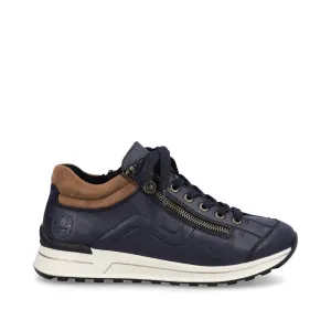 Rieker Ladies Sneakers Half Boots Navy Soft Uppers Zip Trainers N1400-14 sale