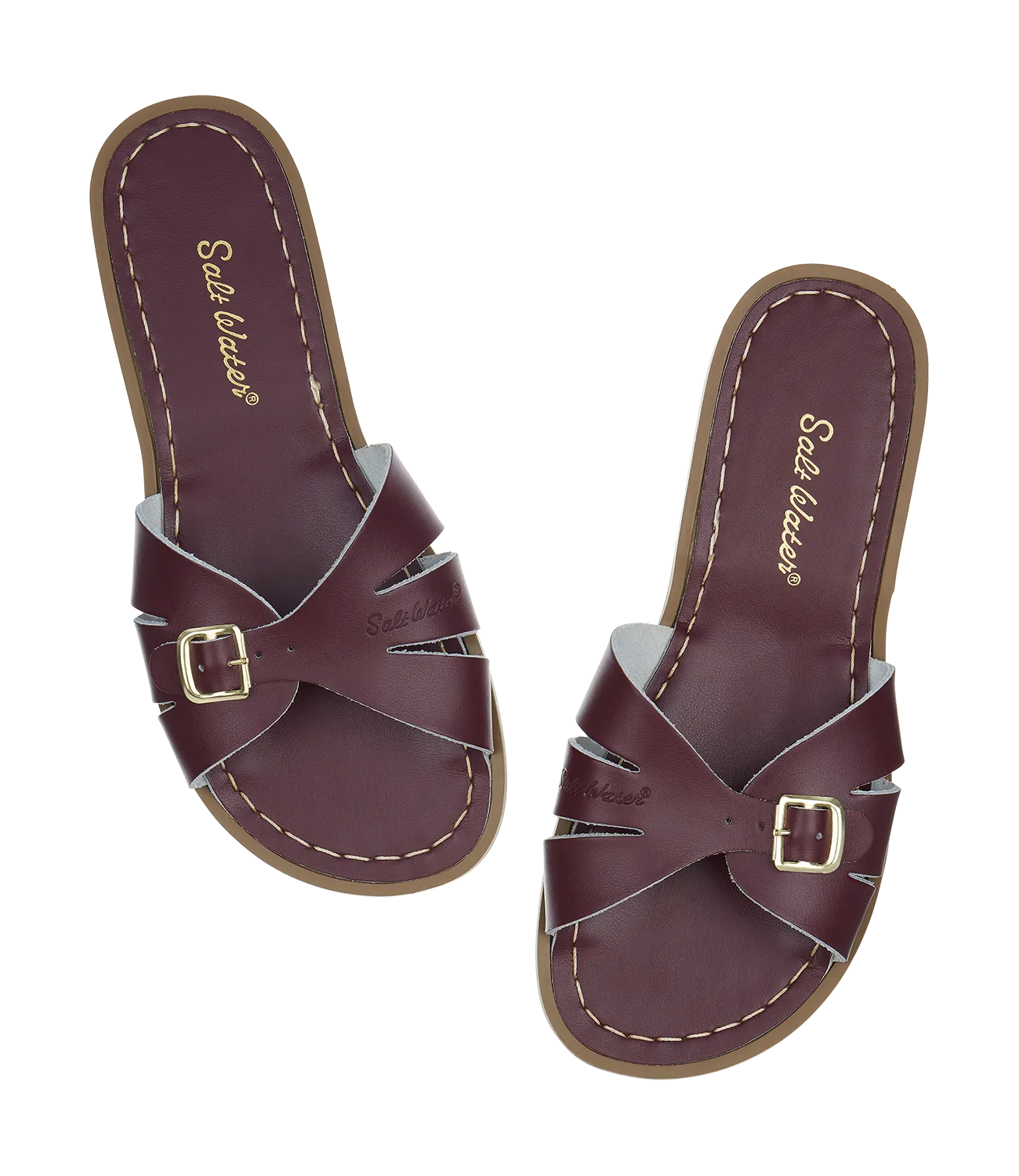 Salt-water sandals classic slide claret