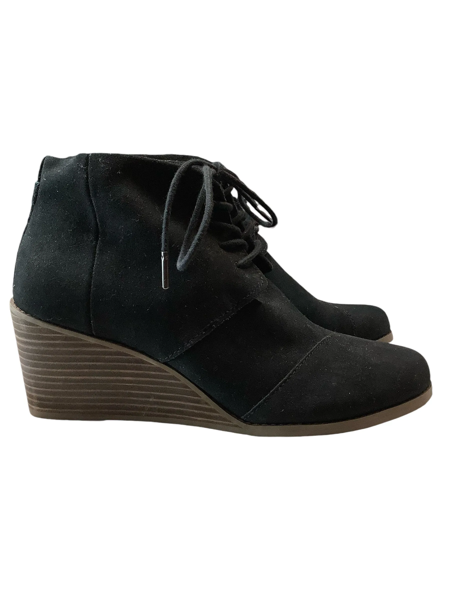 Shoes Heels Wedge By Toms In Black, Size: 10