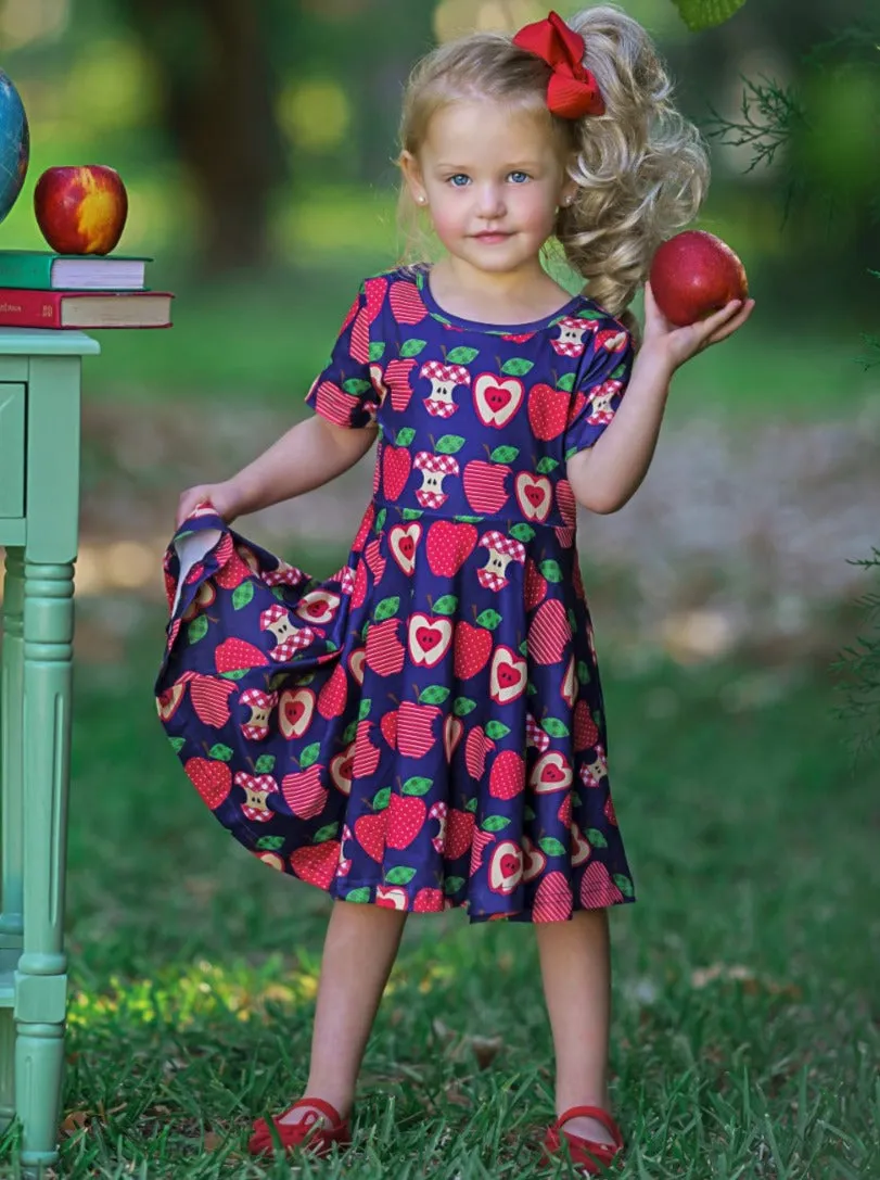 Smart To My Core Apple Dress