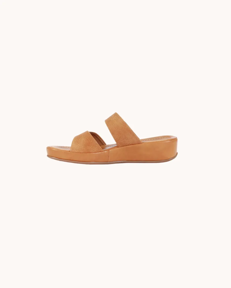 Tan Double Buckled Strap Sandals for Women