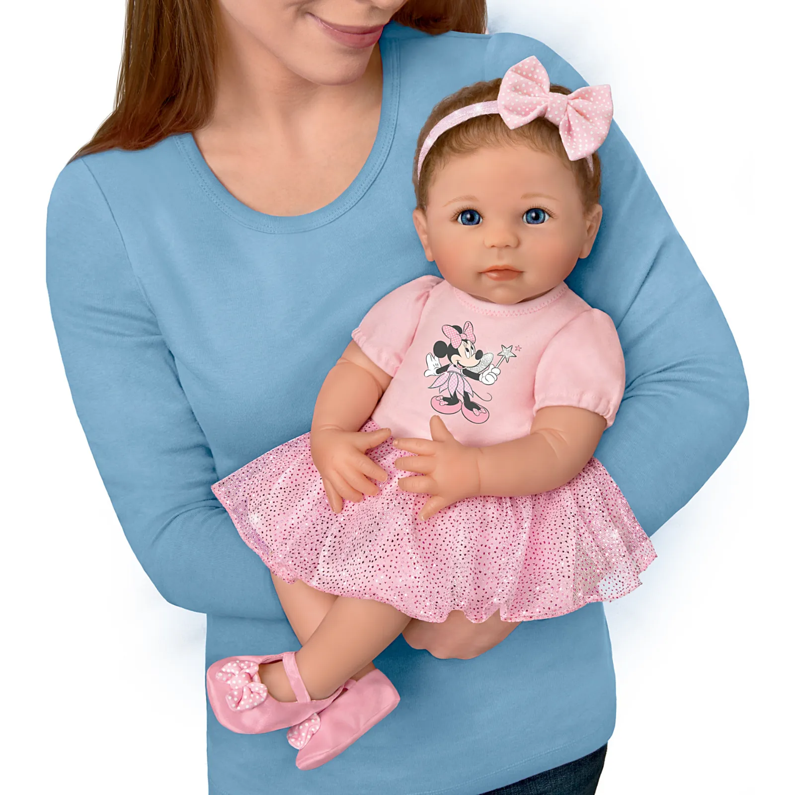 The Ashton - Drake Galleries Sparkle, Shimmer, And Shine! Baby Girl Doll Poseable Weighted Cloth Body and Hand Rooted Hair RealTouch® Vinyl Skin by Master Doll Artist, Linda Murray 18-inches