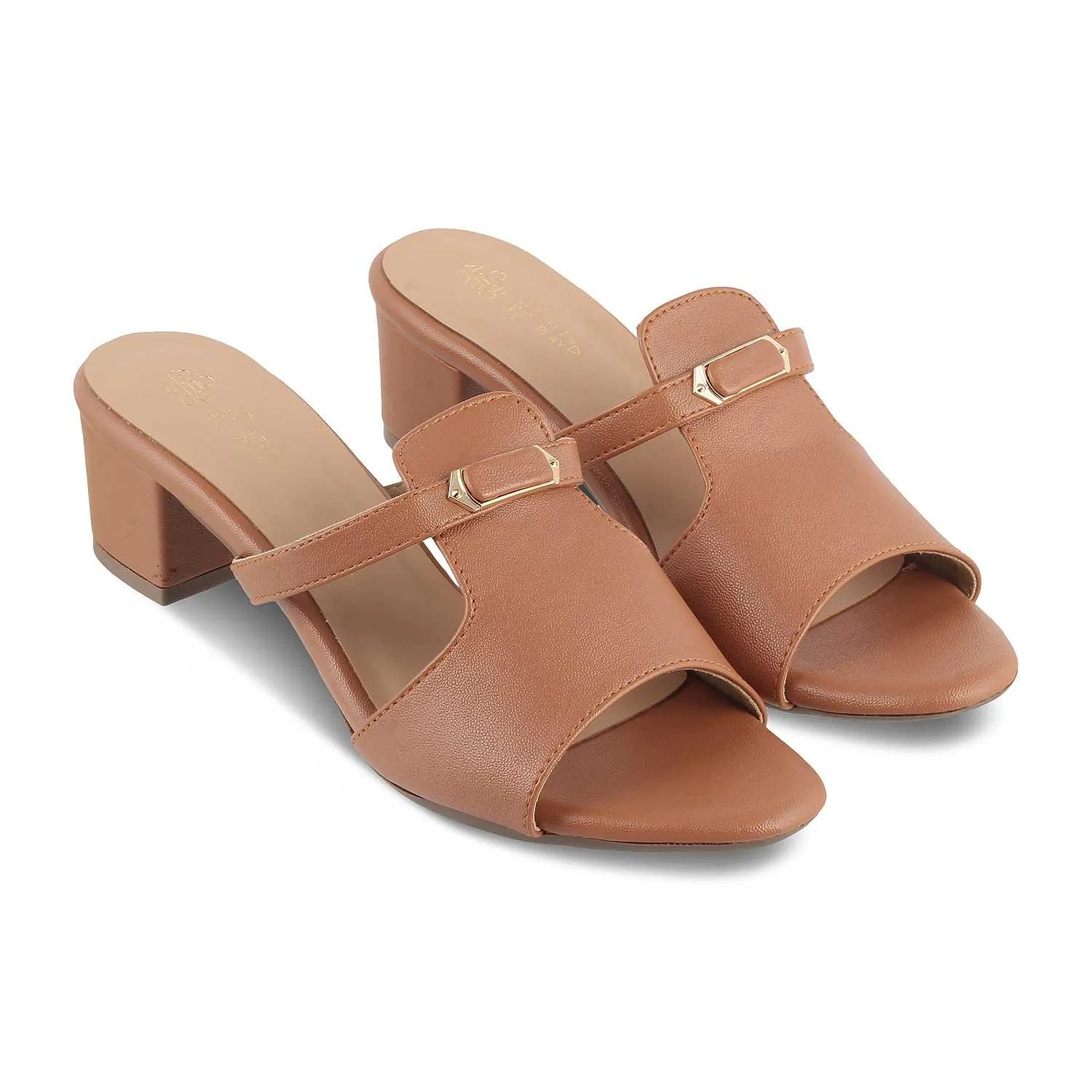 The Miso Tan Women's Dress Block Heel Sandals Tresmode