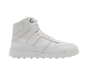 Tods Mens White Lace Up Cassetta High Tops Sneaker Shoe