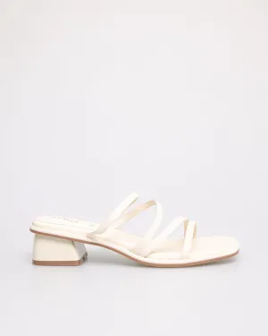 Tomaz NN176 Ladies Strappy Block Heels (Cream)