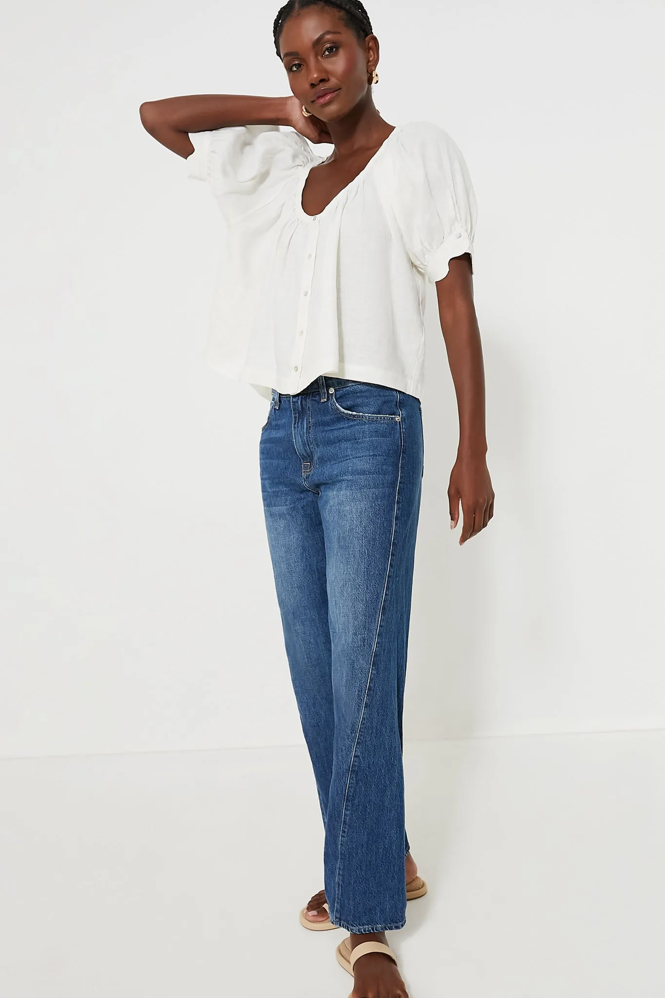 White Linen Tully Top