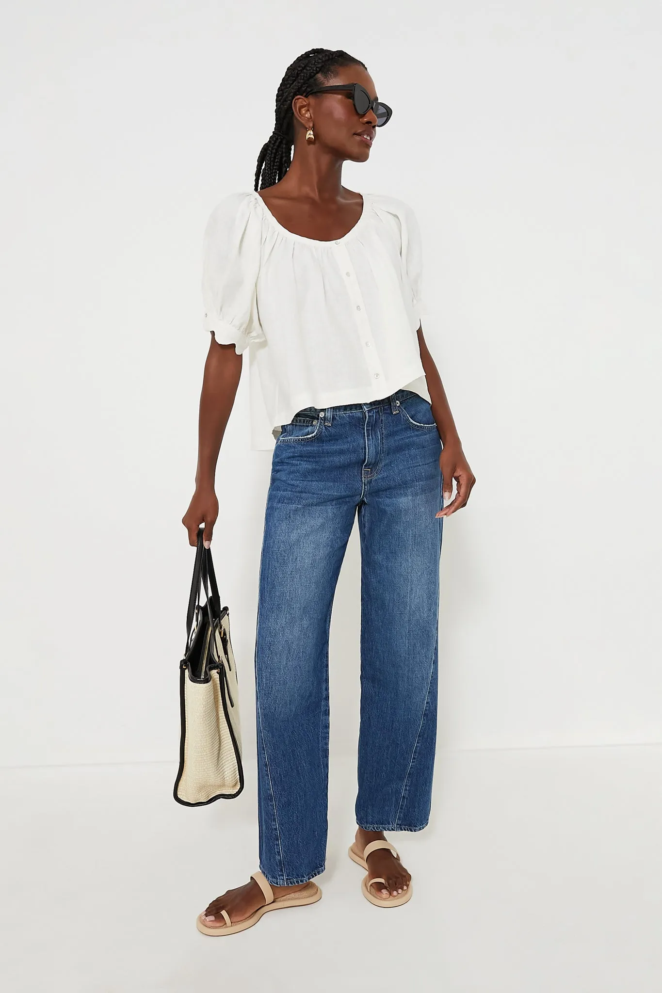 White Linen Tully Top