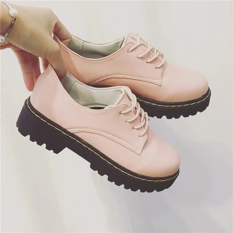 White/Black/Pink Preppy Style Casual Shoes AD10179